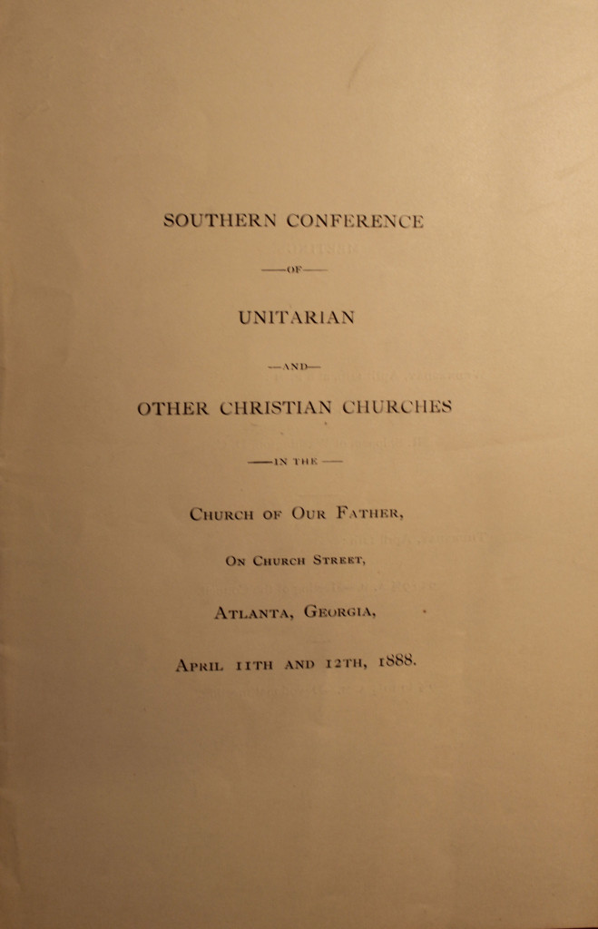 Order of Service Southern Conference Meeting Apr 11- 12, 1888 (page 1)